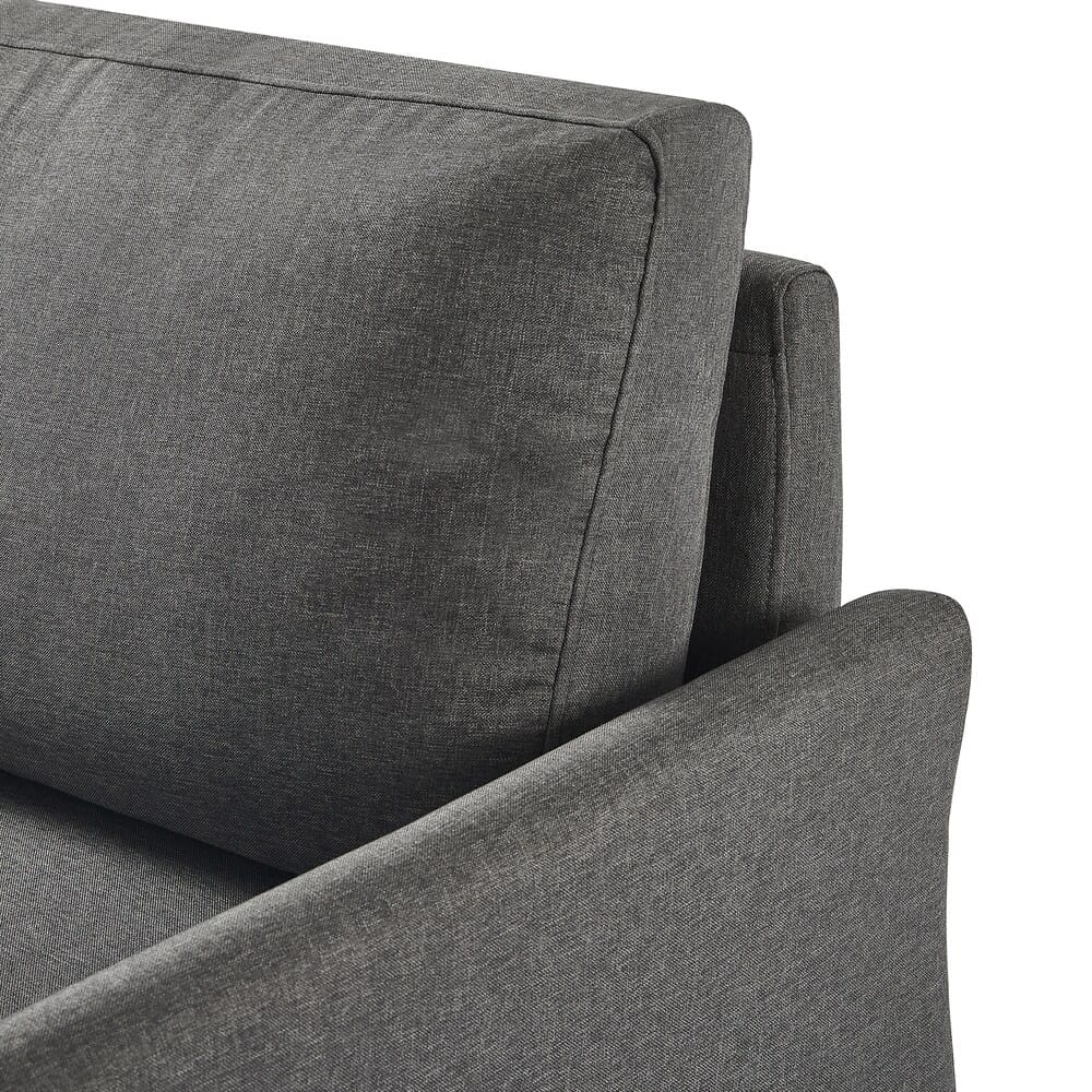 Zinus Jackie Upholstered 3-Seat Sofa, Dark Gray