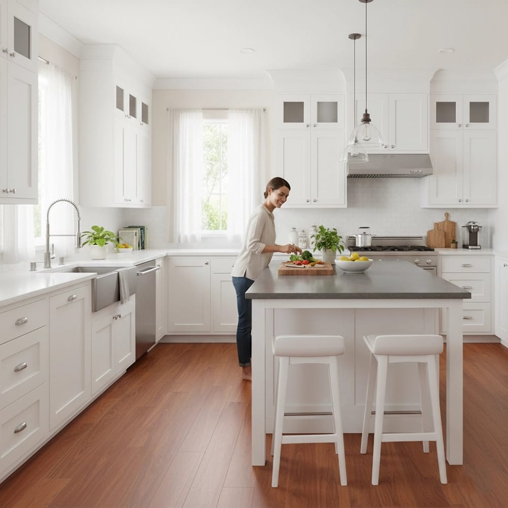 CoreLuxe 7mm Bristol Canyon Oak Waterproof Rigid Vinyl Plank Flooring, Red, 23.3 sq. ft. ($4.29/sq. ft.)