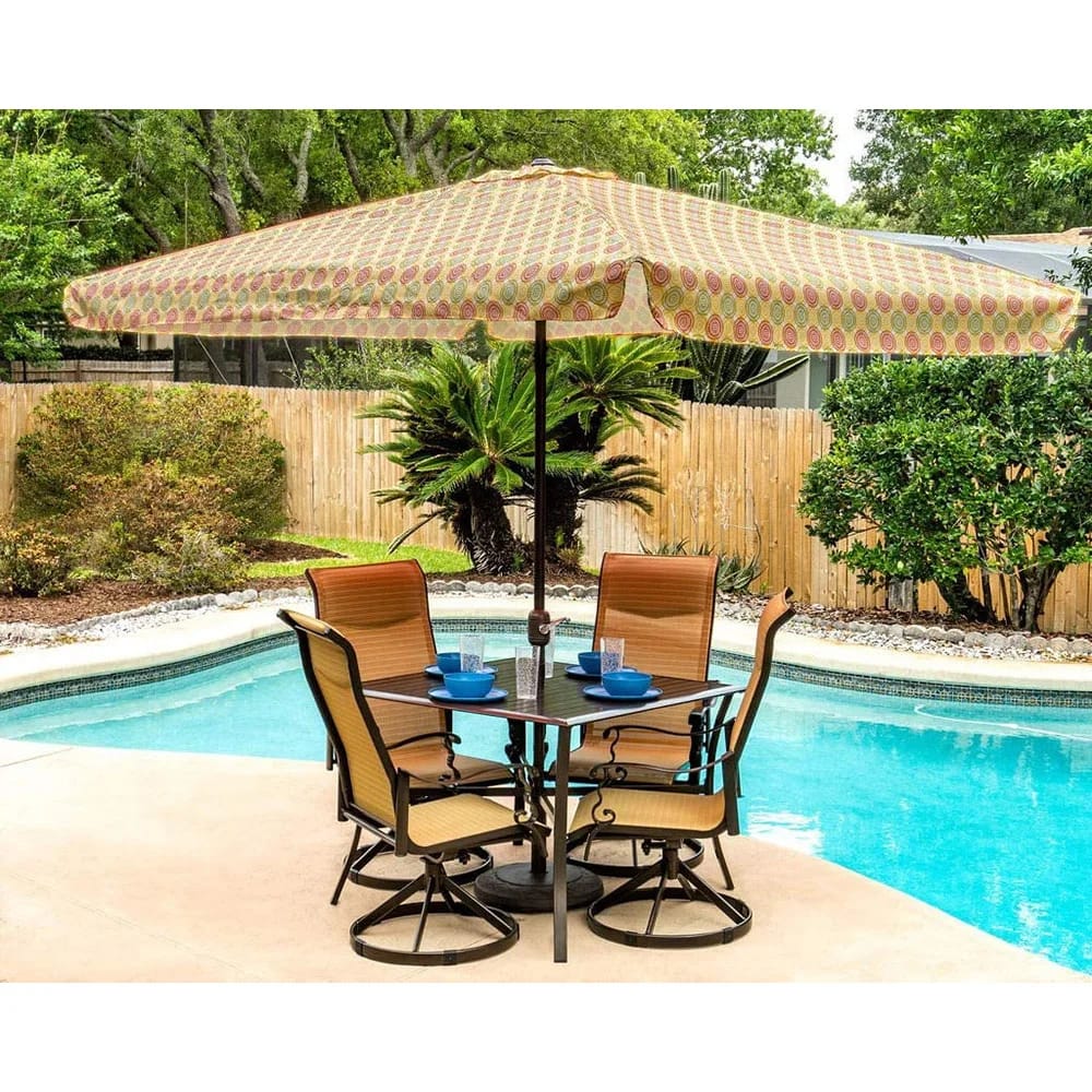 Pebble Lane Living 6' x 10' Rectangular Market Patio Umbrella, Sunburst