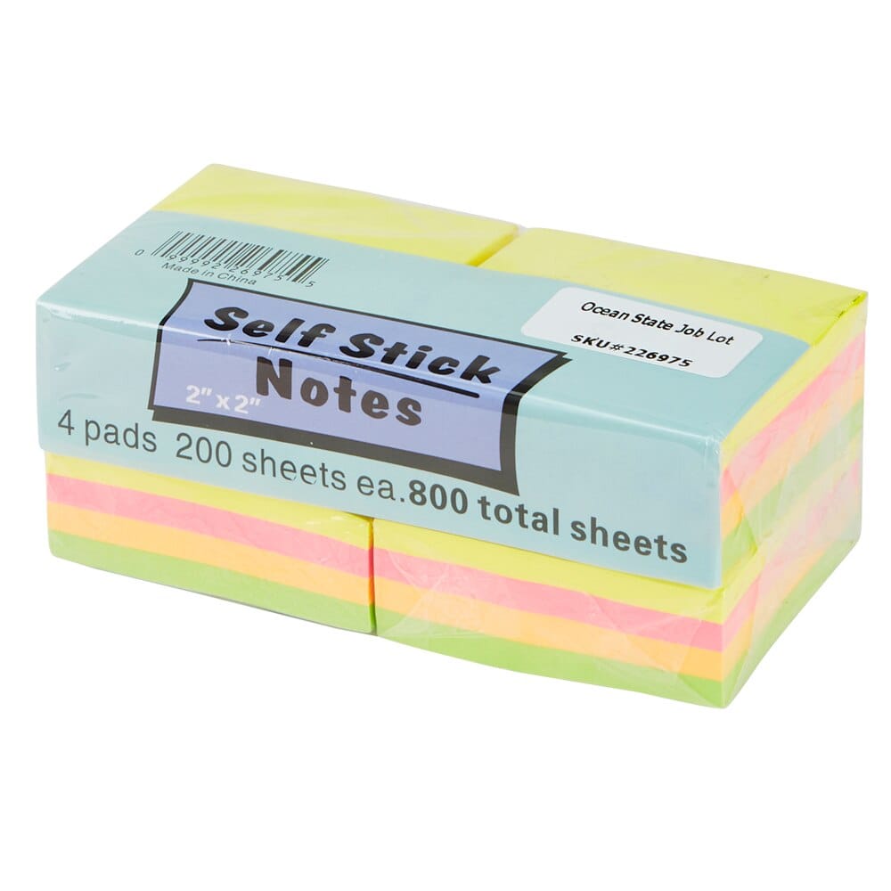 Self Stick Notes, 4-Count