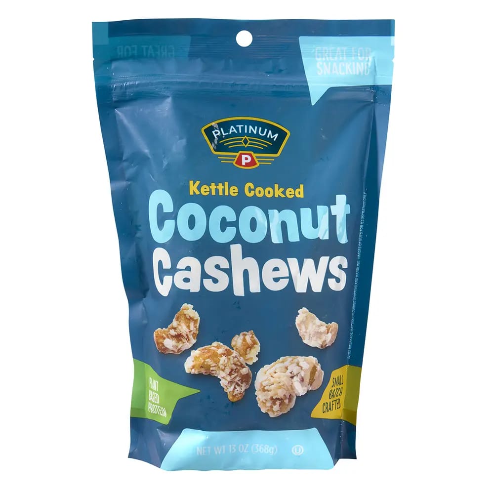Platinum Kettle Cooked Coconut Cashews, 13 oz