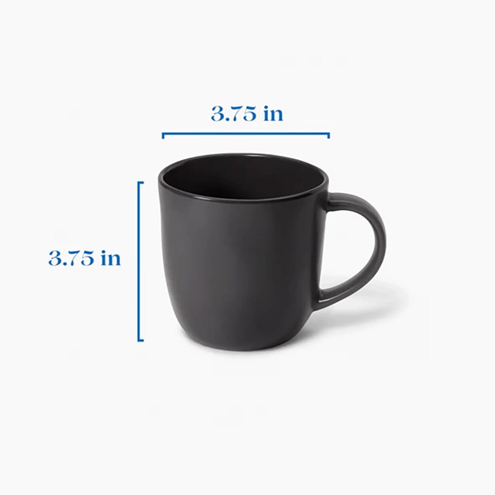 Leeway Mug, Solid Slate, Set of 4