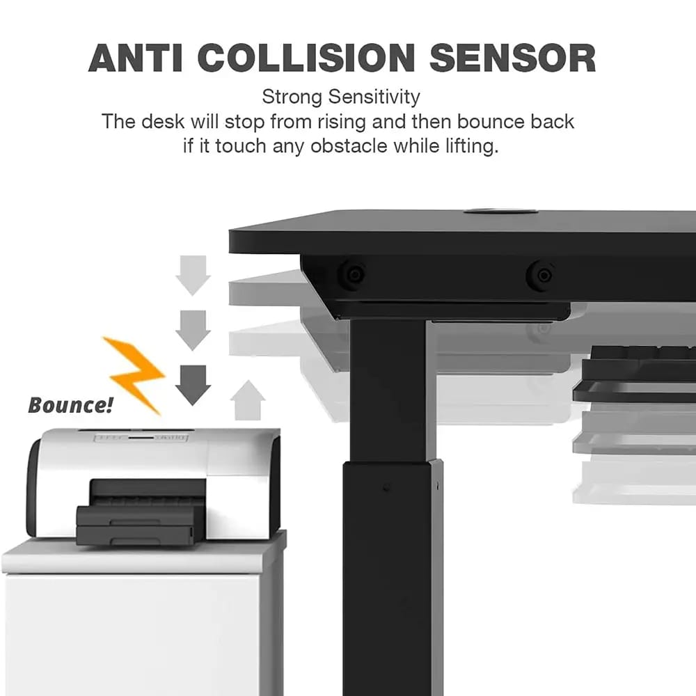 Eureka Ergonomic Height Adjustable Electric Standing Desk, Black