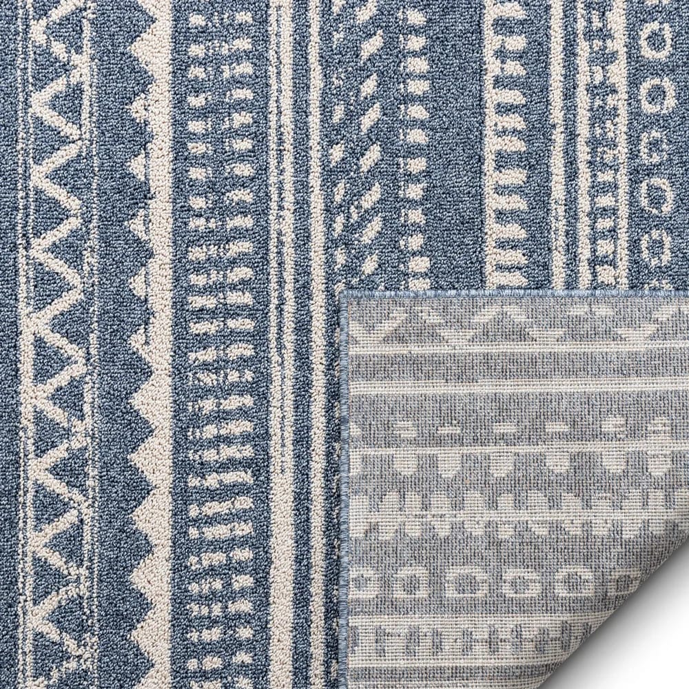 Well Woven 7'10" x 10'6" Verona Easton Modern Geometric Area Rug, Blue/Ivory