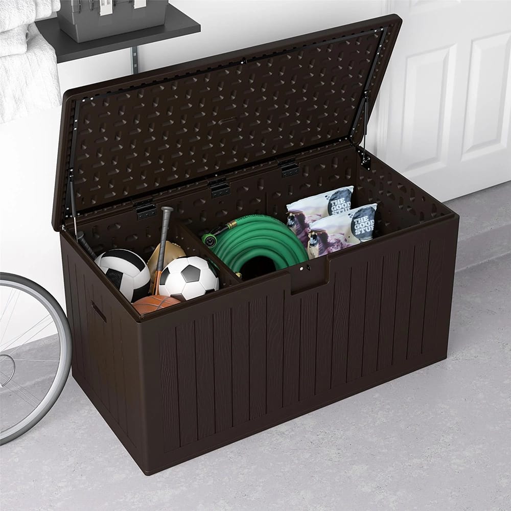 Cosco 150 Gallon Outdoor Storage Box, Dark Brown