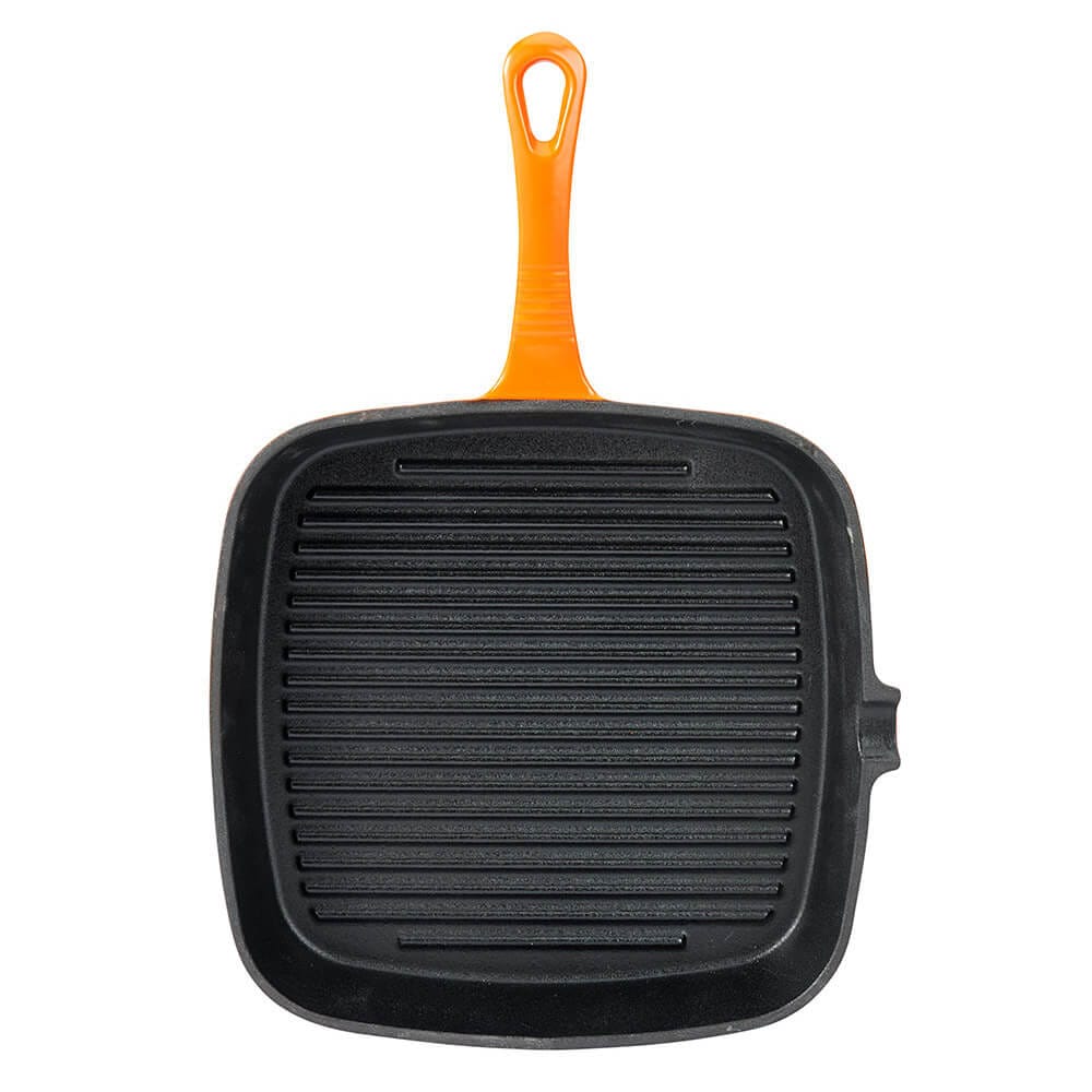 Baker's Secret 9.4" Enameled Cast Iron Grill Pan