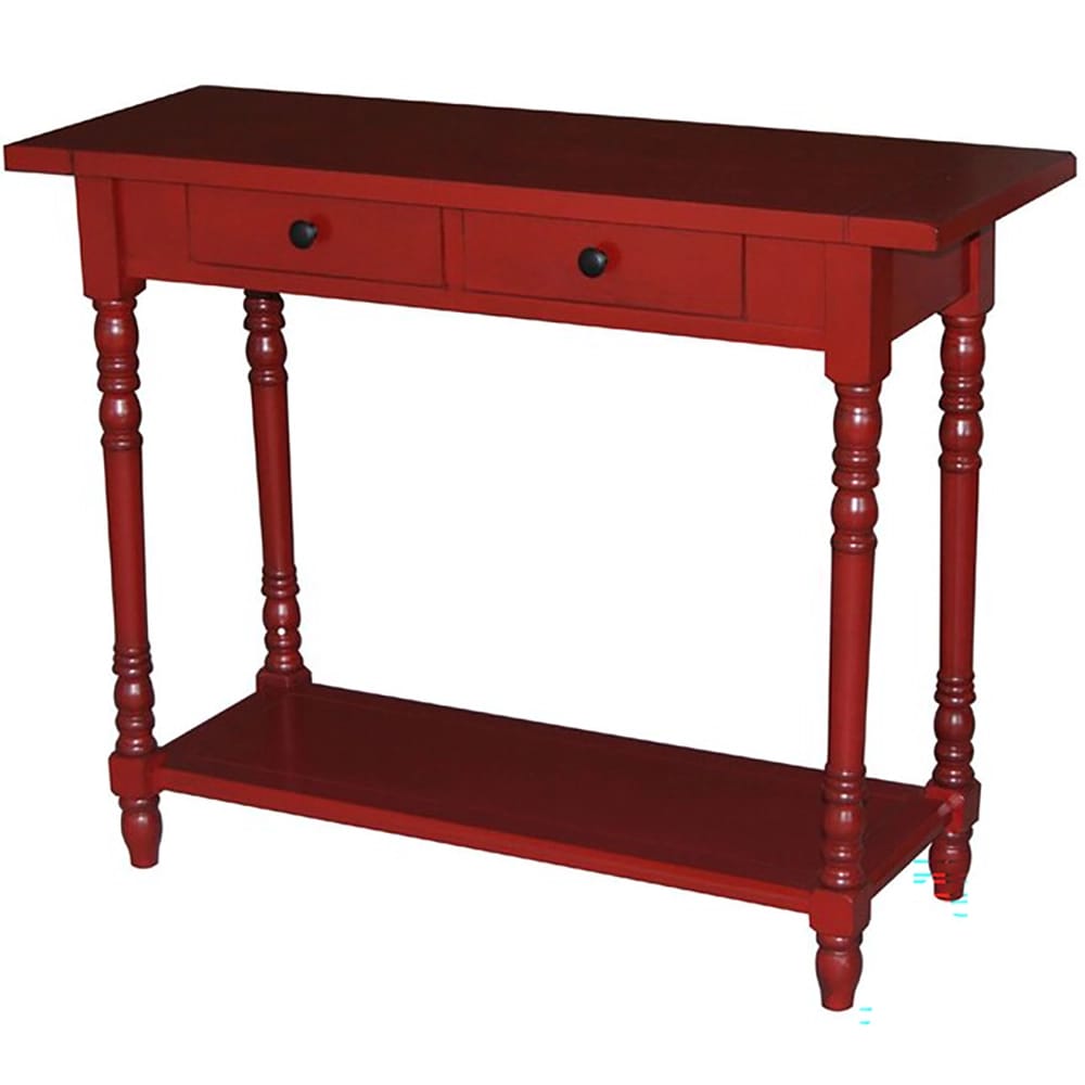 4D Concepts Simplicity Casual Wood Console Table, Red