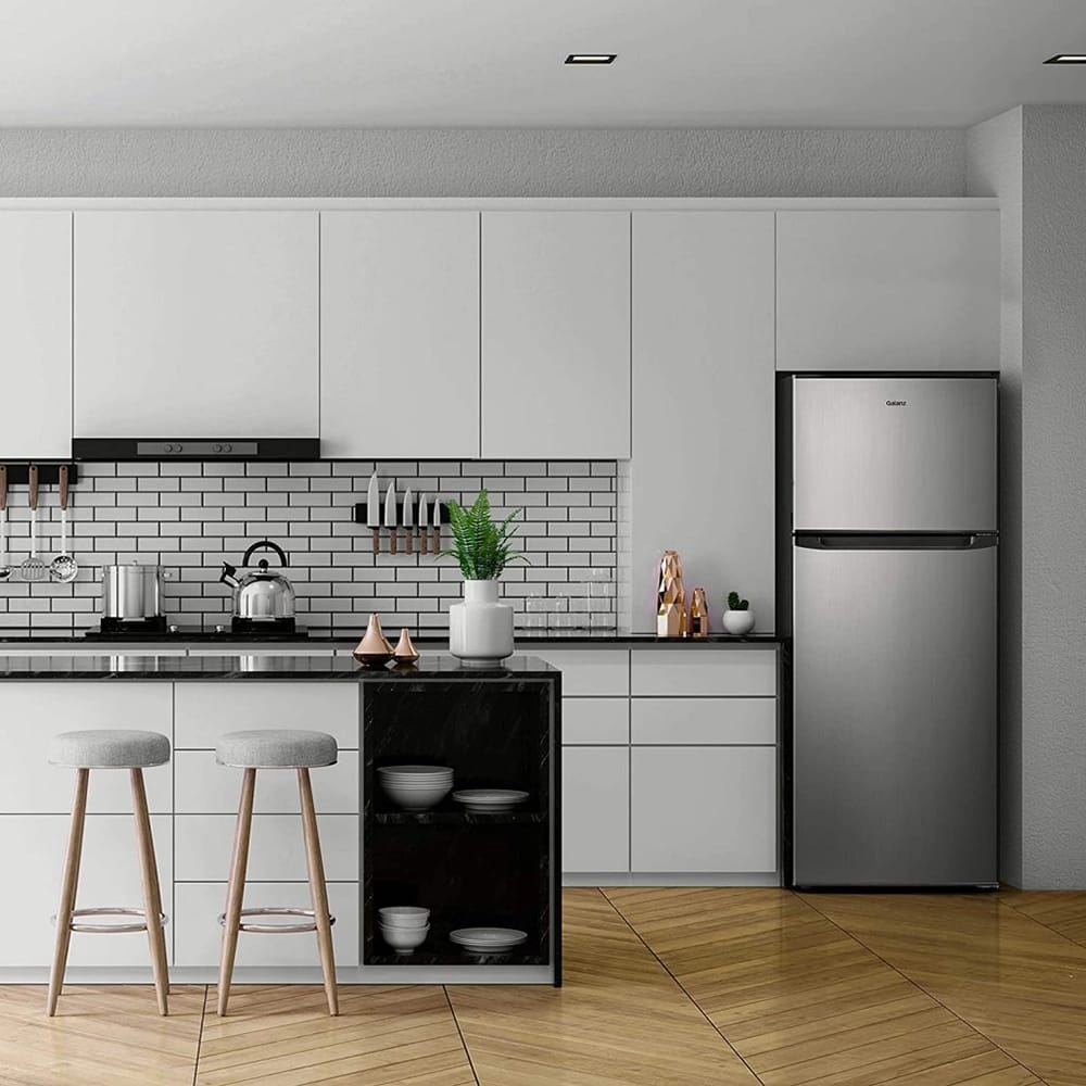 Galanz 10.0 cu.ft. Stainless Steel Top Mount Refrigerator