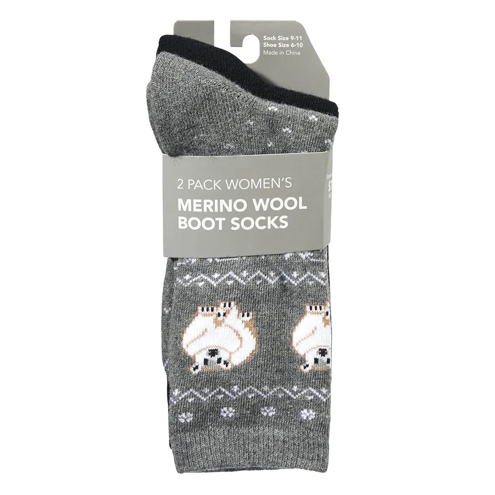 Women's Merino Wool Active Socks, 2 Pack