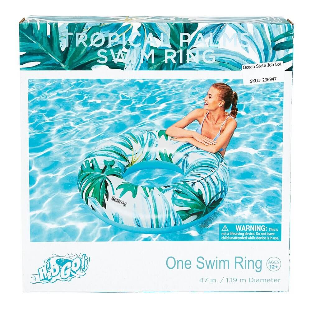 Bestway H2OGO! Tropical Palms Swim Ring, 47"