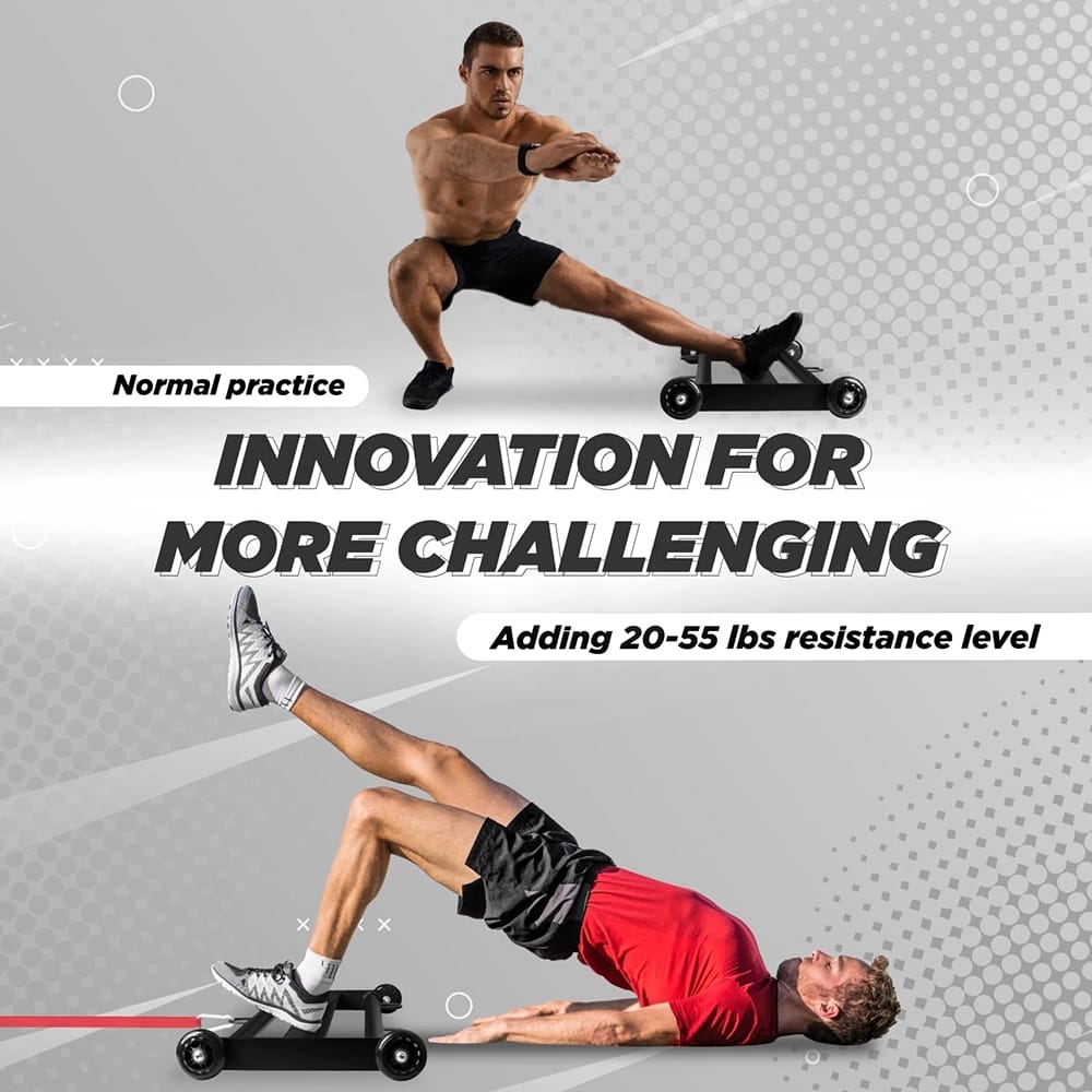 Yes4All Glute Hamstring Glider With Resistance Band