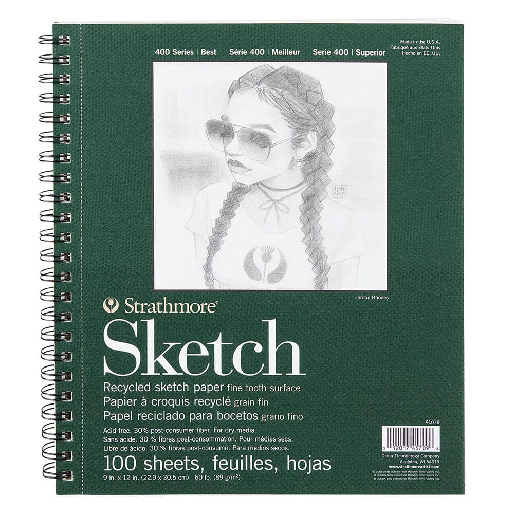 Strathmore 400 Series 9" x 12" Sketch Paper, 100 Sheets