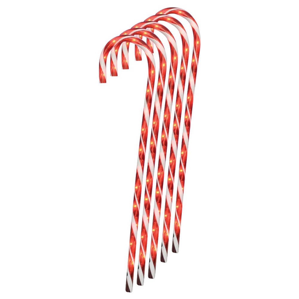 J. Hofert 28" Candy Cane Pathway Marker Lights, Set of 10