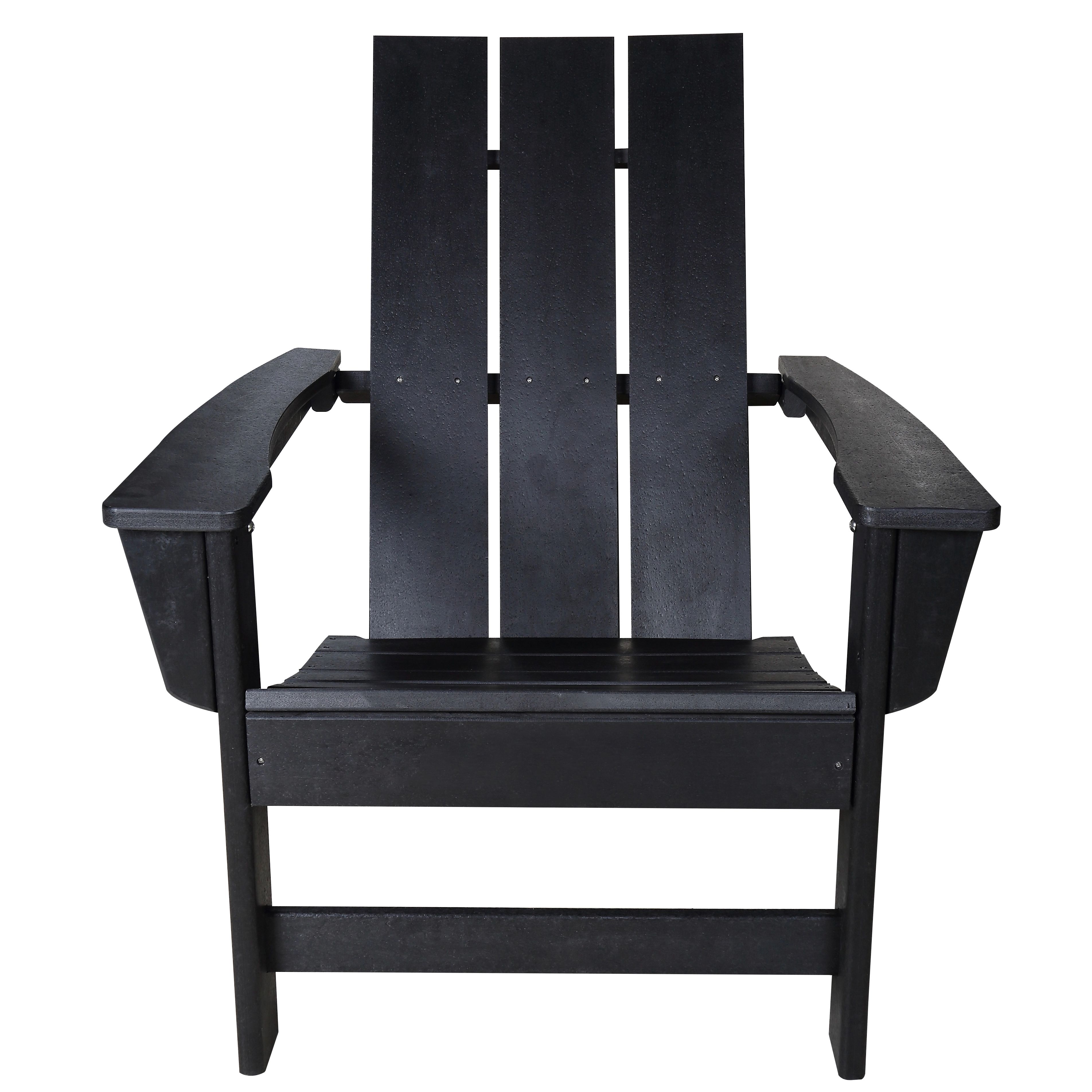 Folding Adirondack Chair, Black