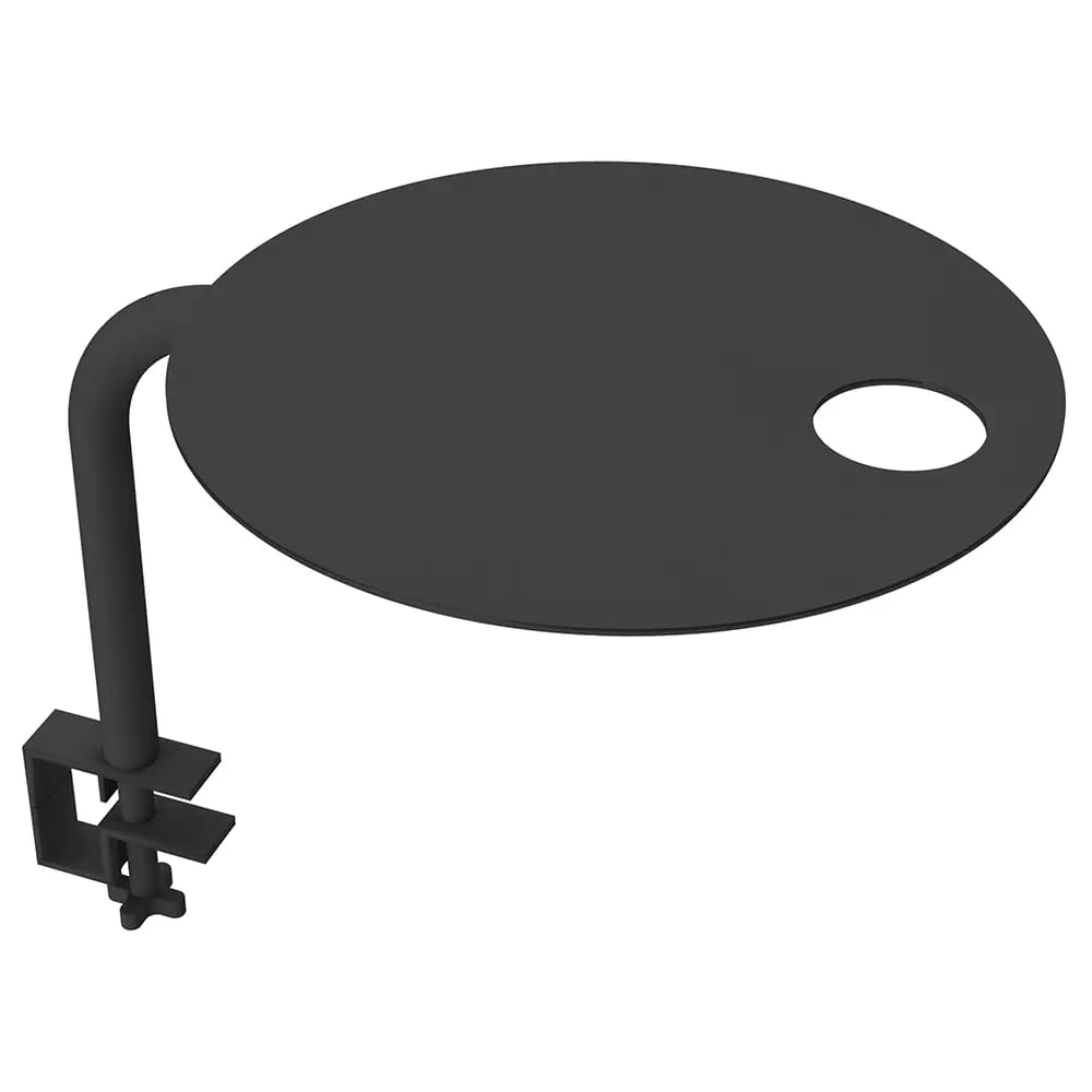 Maiori Aluminum Impression 13'' Round Clip Table, Charbon
