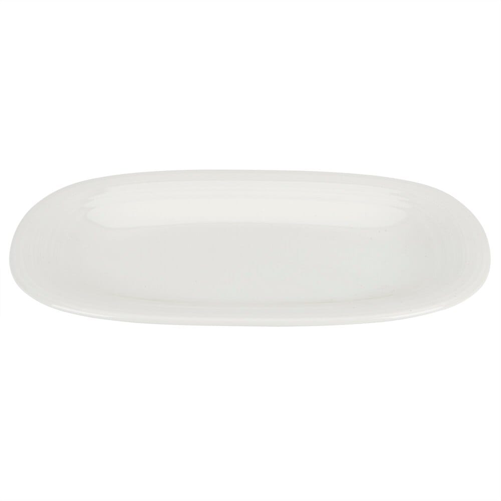 Oneida Chord Tenor Porcelain Oval Platter, White, 10 5/8" x 7 5/16"