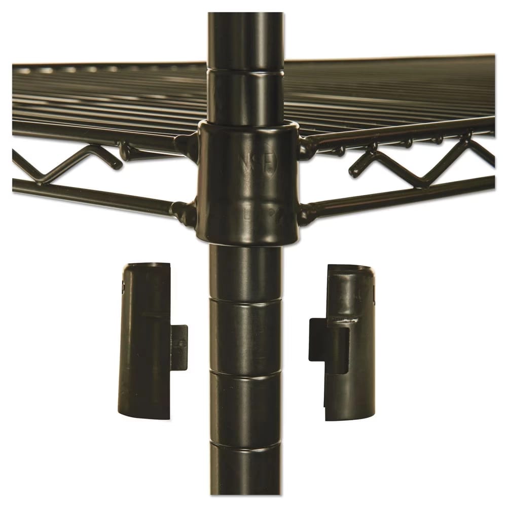 Alera 4-Shelf Wire Unit, Black, 48" x 18" x 72"