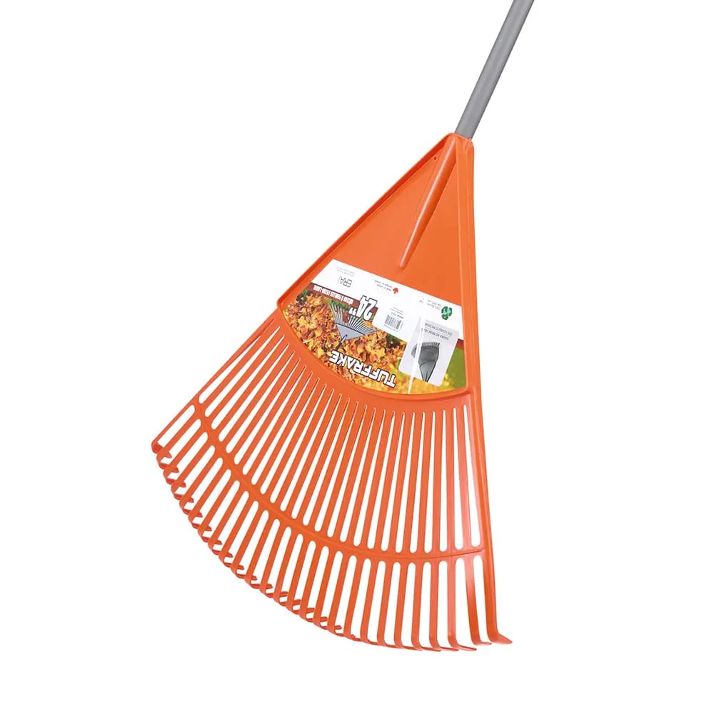 TuffRake Orange Leaf Rake, 24"