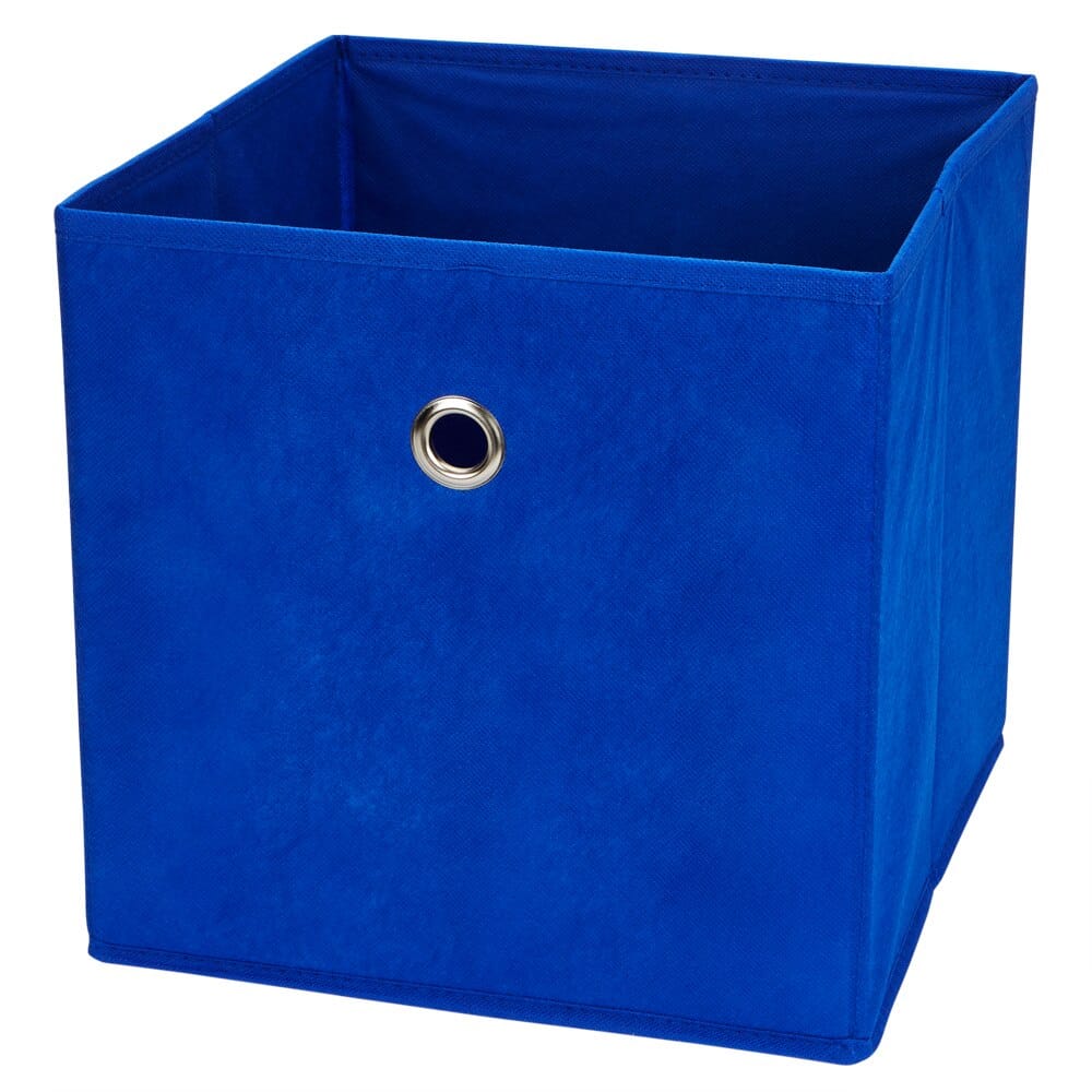 West Bay Blue Fabric Storage Cube