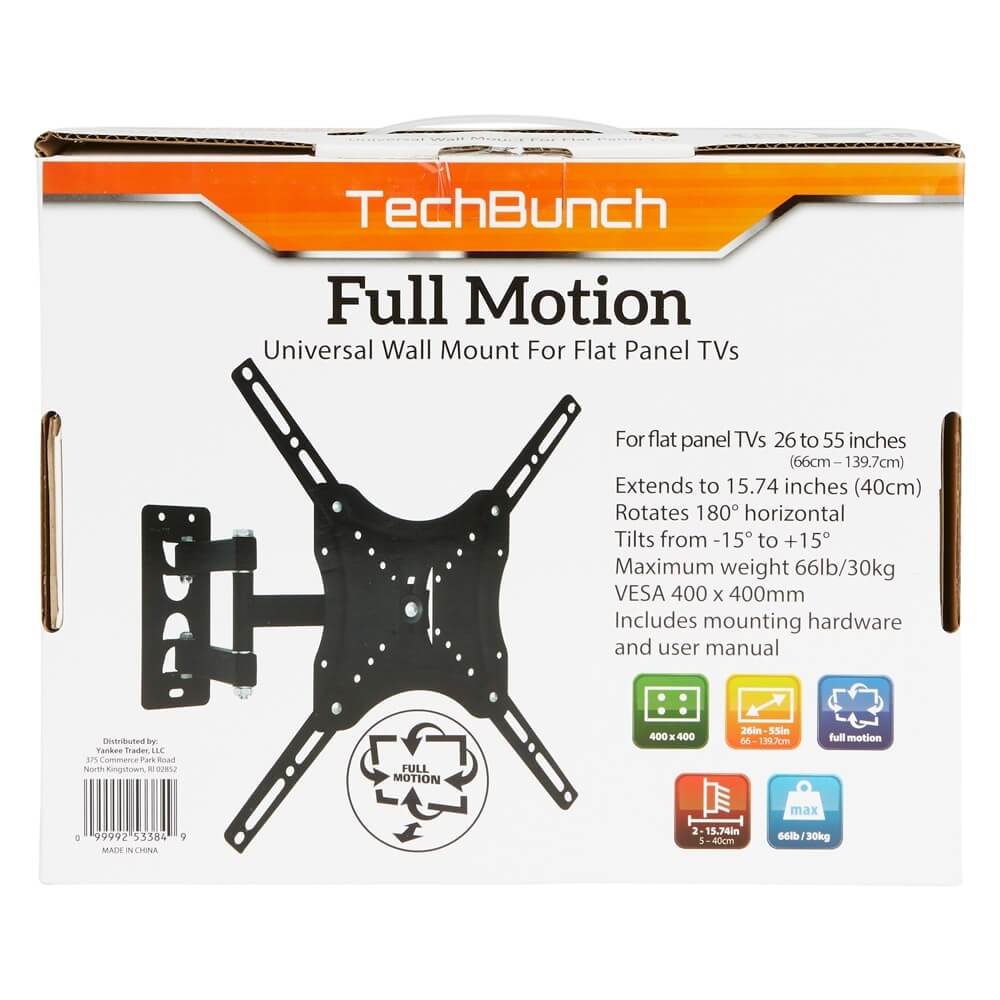 TechBunch Full Motion Universal Small TV Wall Mount