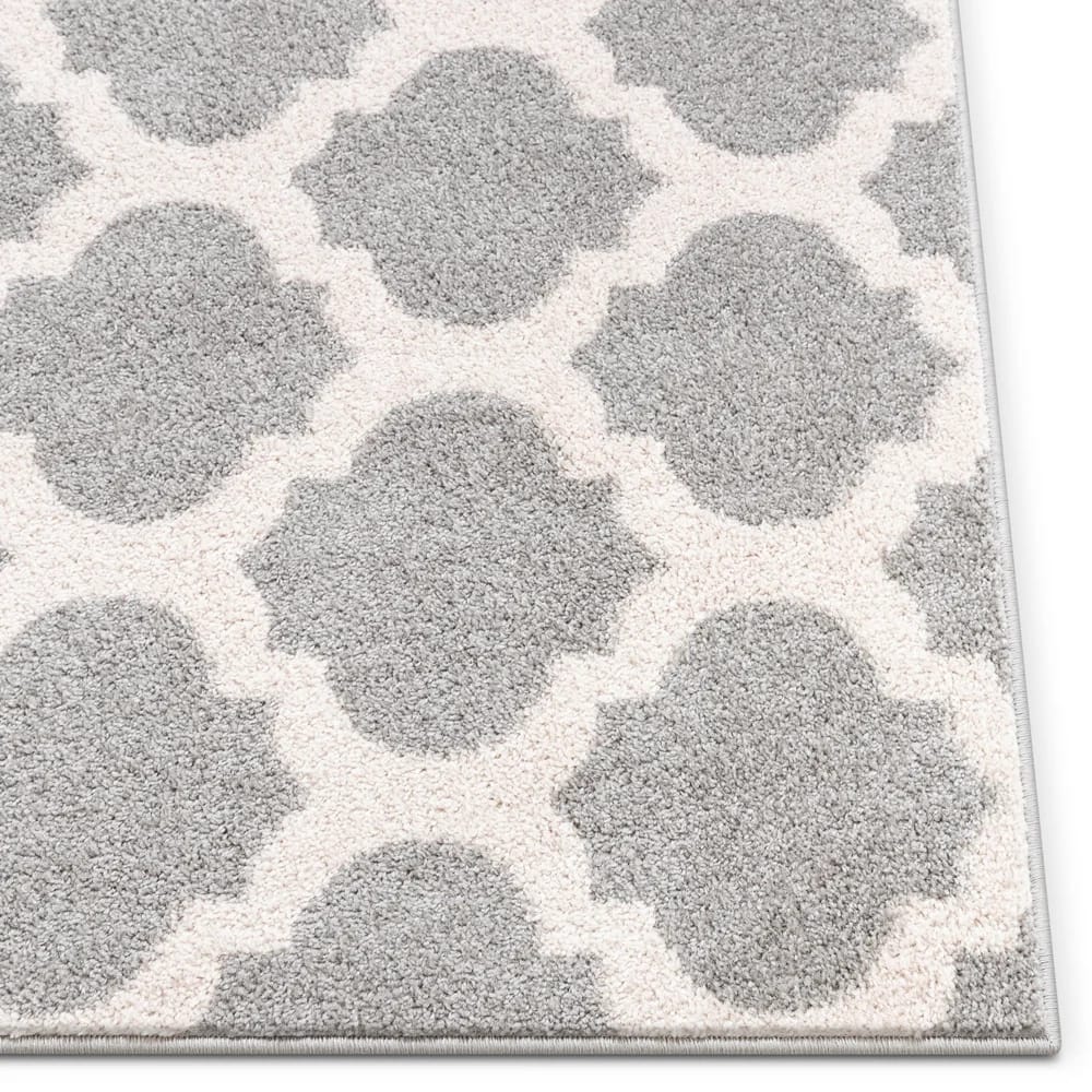 Well Woven Mystic Zoe 5'3"x7'3" Modern Trellis Area Rug, Gray