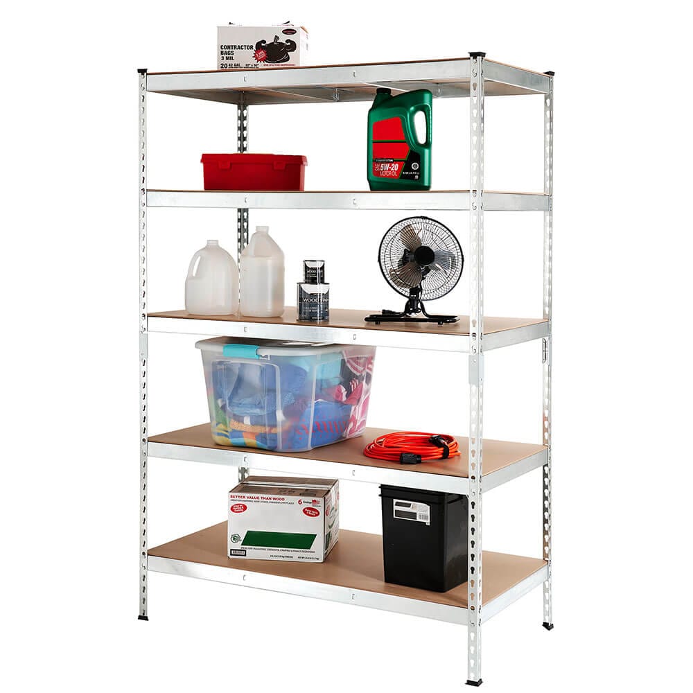 Method Storage Systems 5-Tier Heavy-Duty Rivet Shelving Unit, 48" x 71"