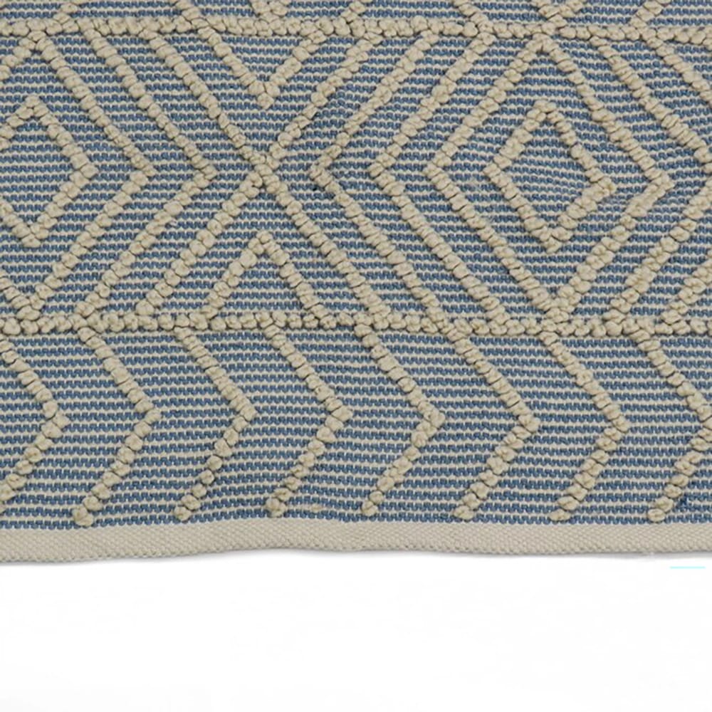 Hand Woven Polyester Indoor/Outdoor Rug, Cloud, 4' x 6'