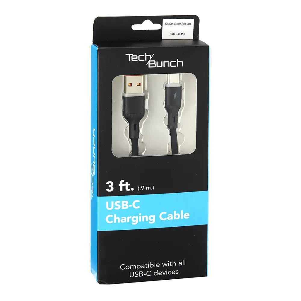 Tech Bunch USB-C Charging Cable, 3'