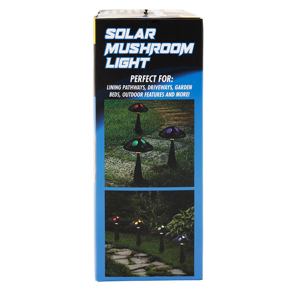 Solasa Solar Color Changing Mushroom Light, 15"