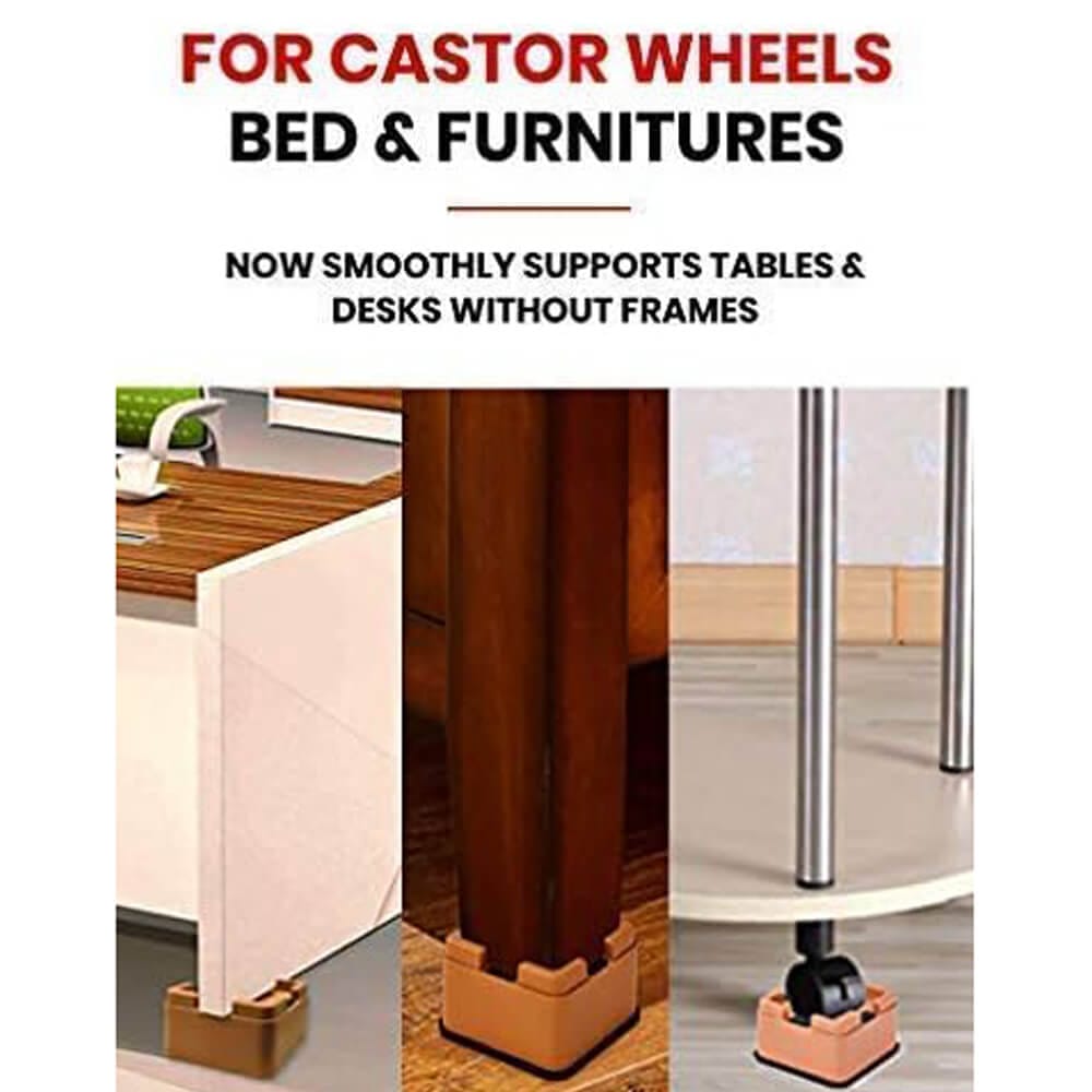 iPrimio 2-Inch Lift V-Shape Bed Risers, Set of 8, Brown