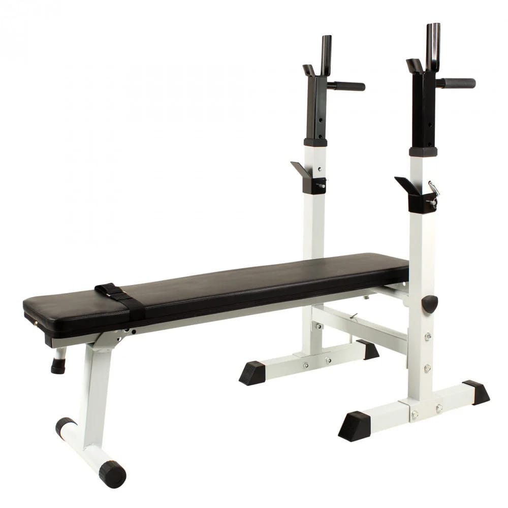 POWRX Foldable Weight Bench, White