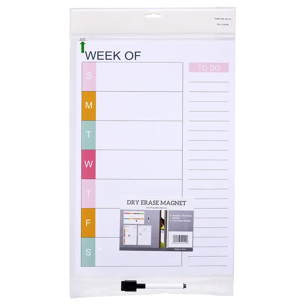 Dry Erase Weekly Planner Magnet