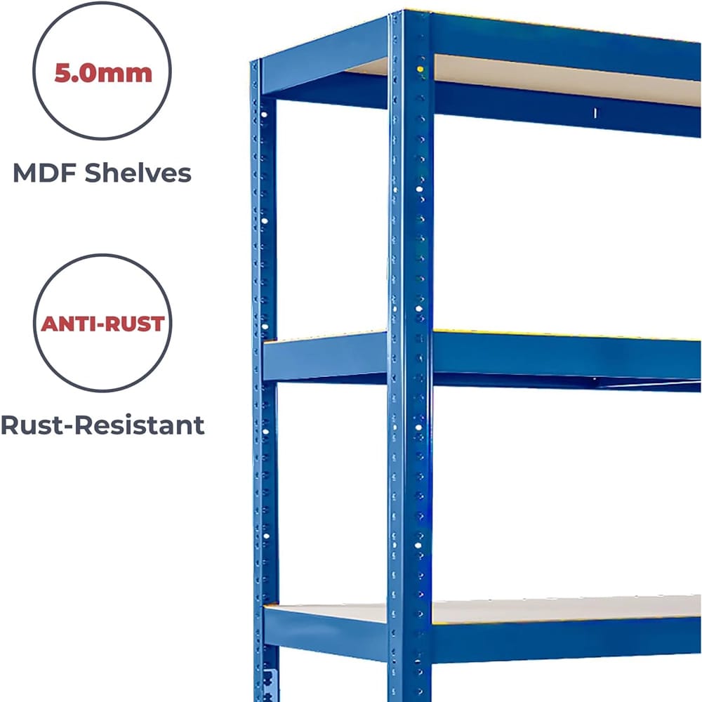 G-Rack 5-Tier Garage Shelving Unit, 35" x 18" x 71", Blue