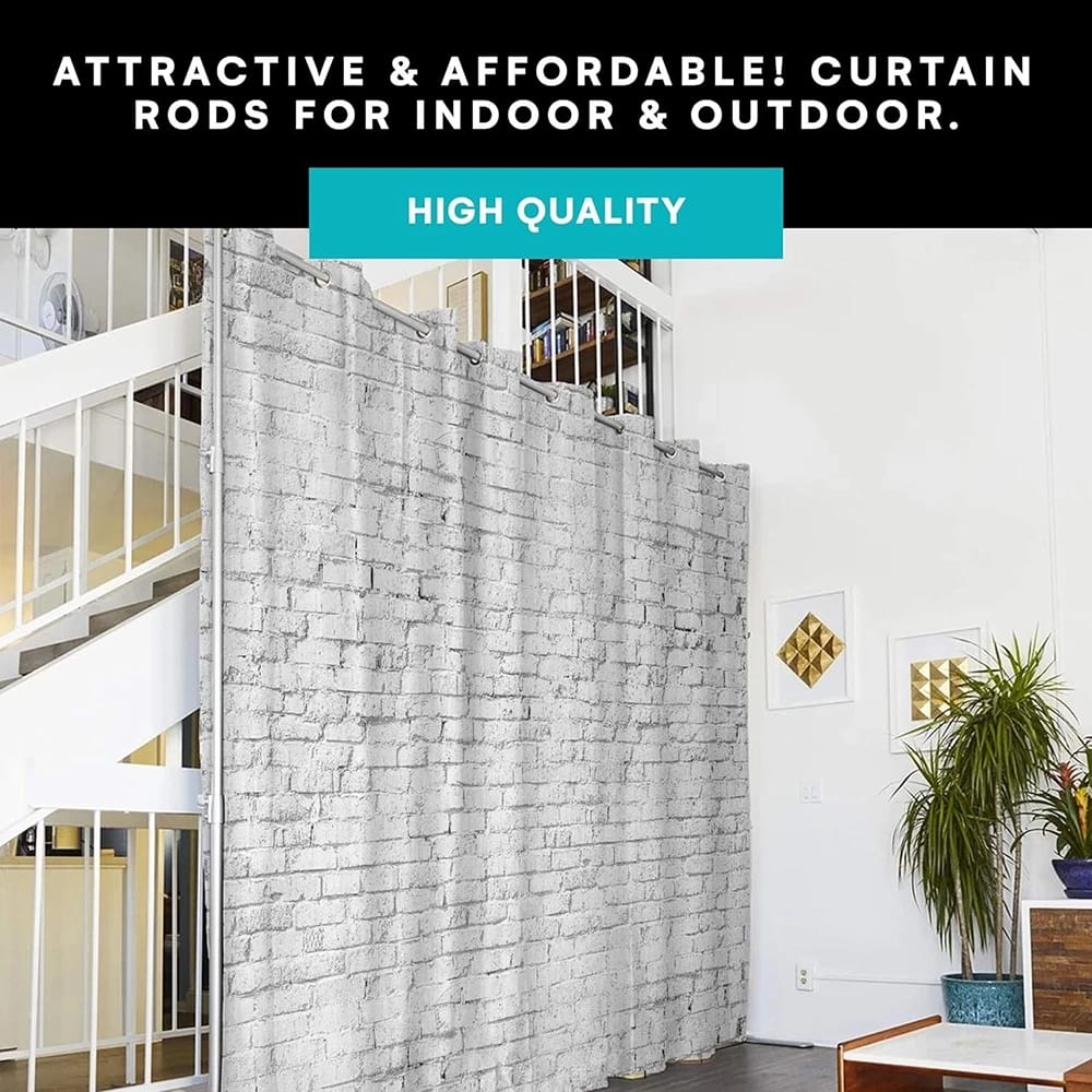 Room/Dividers/Now Premium Room Divider Curtain, 8' x 15', White Brick