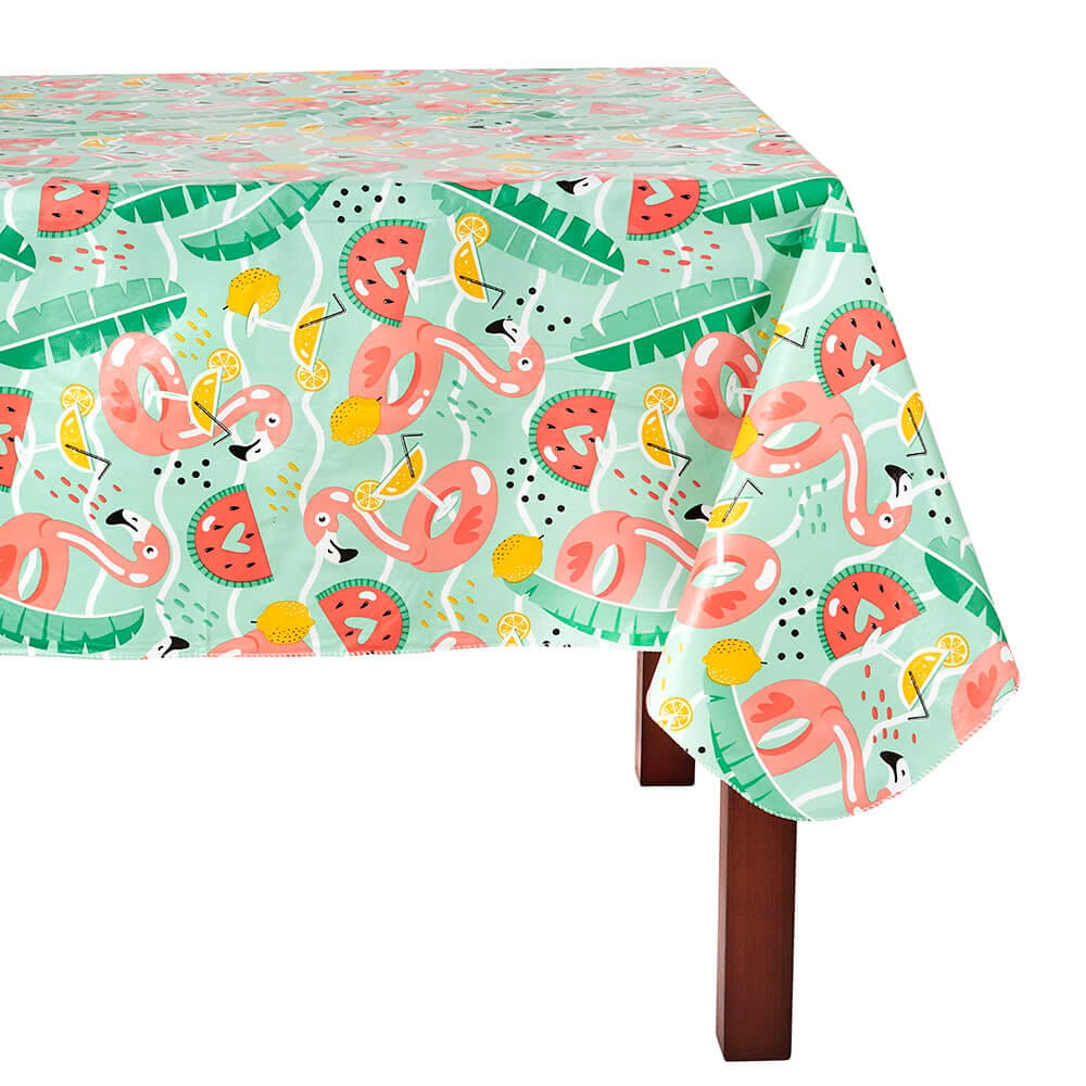 Vinyl Tablecloth with Flannel Backing