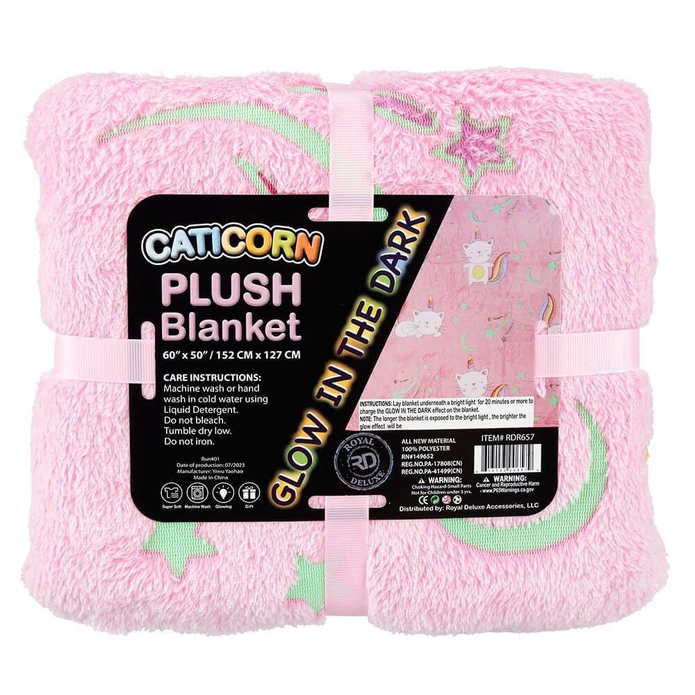 Plush Glow in the Dark Blanket, 60" x 50"