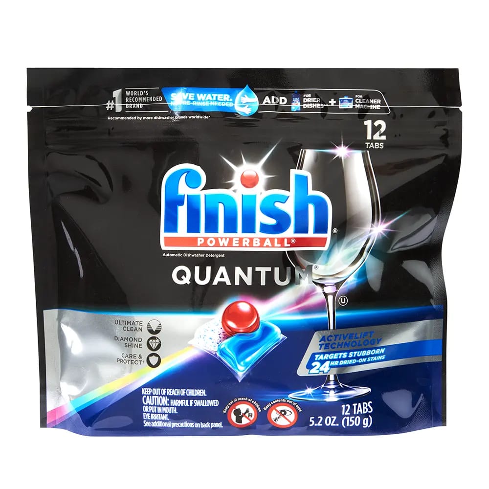 Finish Quantum Dishwasher Detergent Tabs, 12 Count