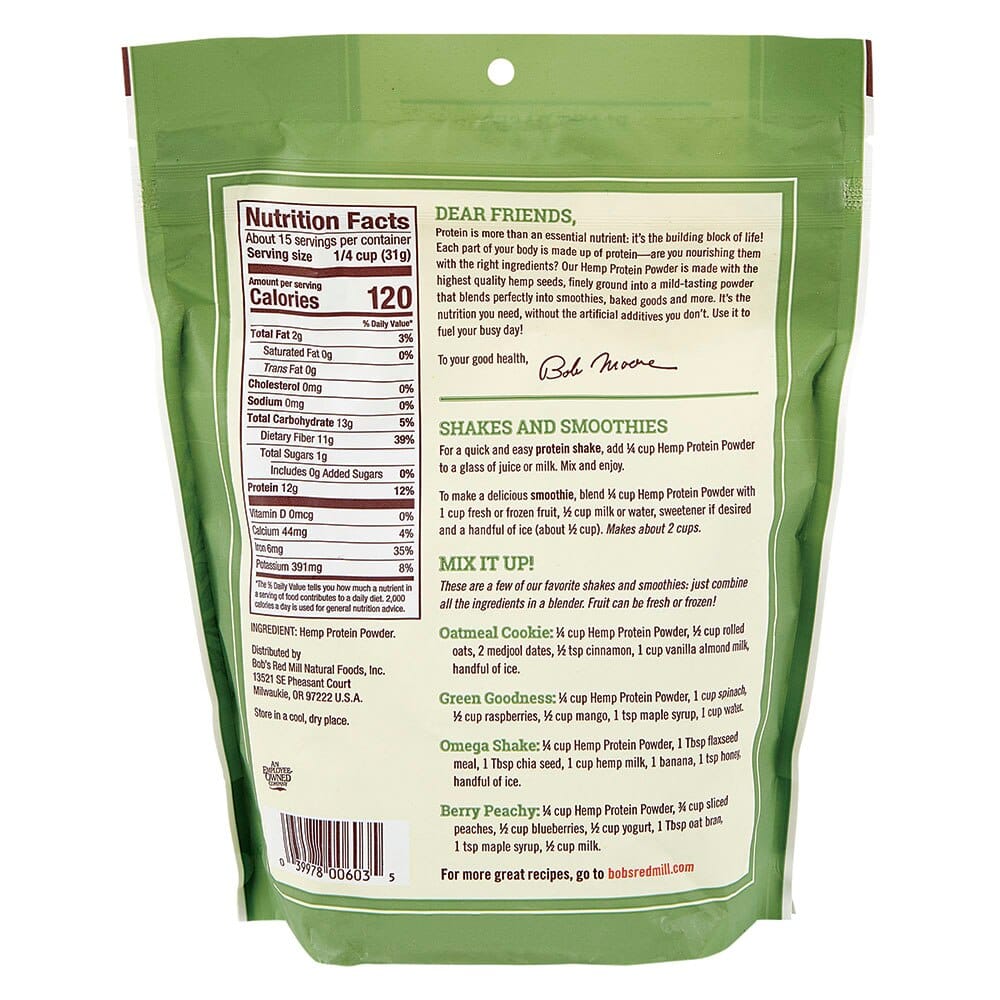 Bob's Red Mill Premium Quality Hemp Protein Powder, 16 oz