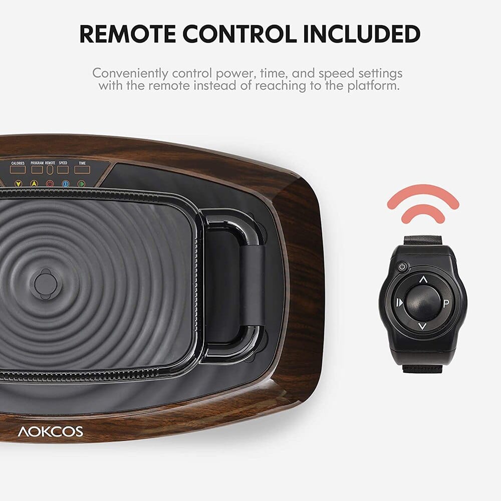 AOKCOS Vibration Platform Exercise Machine with Stool Attachment for Full Body Workout