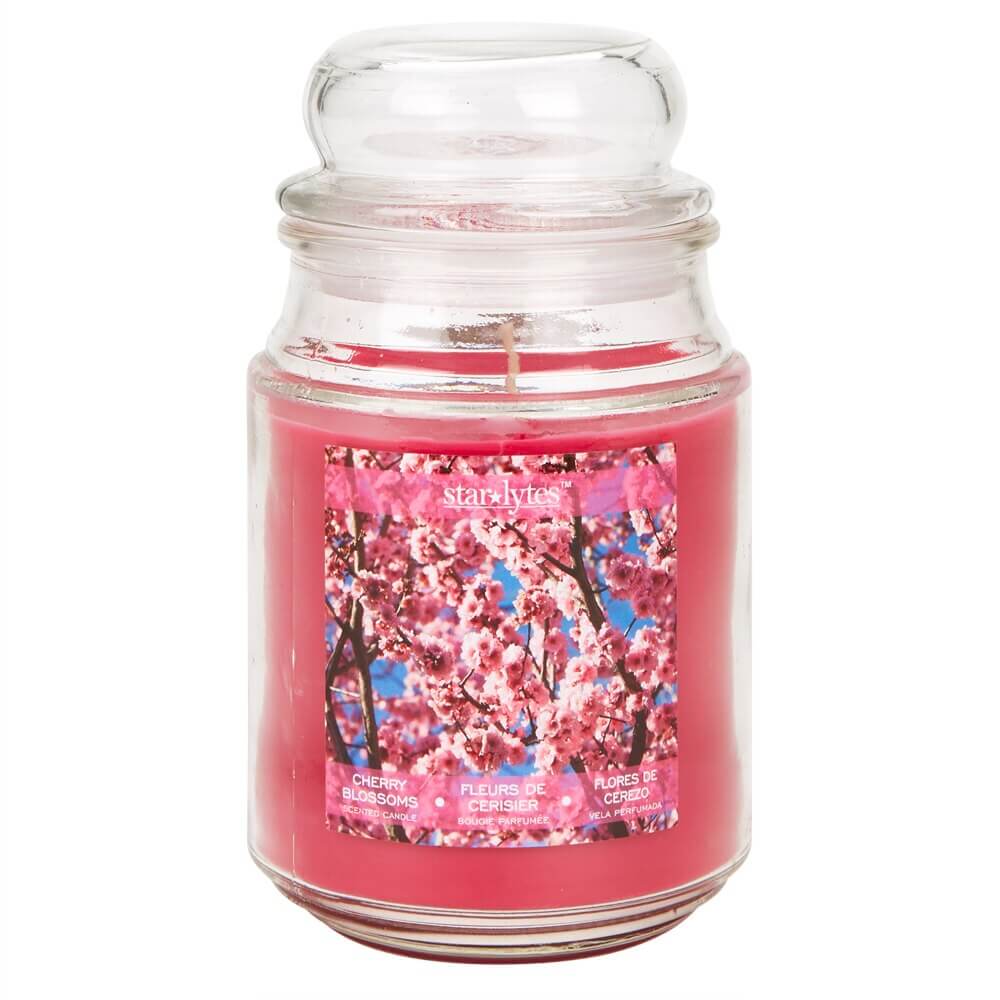 Star Lytes Cherry Blossom Apothecary Scented Jar Candle, 18 oz
