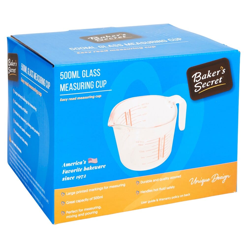 Baker's Secret Glass Measuring Cup, 500 ml