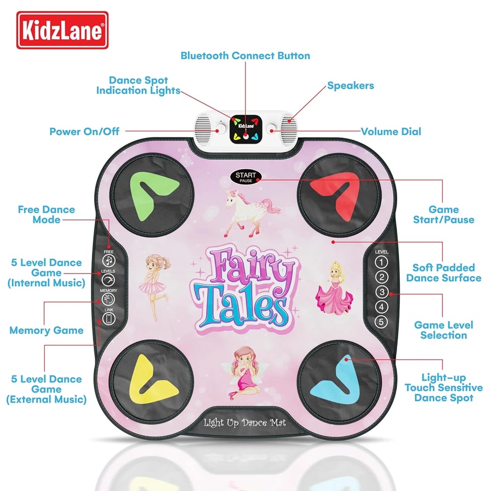 Kidzlane Light Up DJ Dance Mat, Fairy Tales