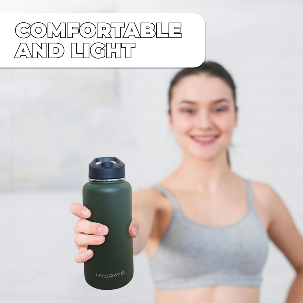 HYDRATE 32 oz Water Bottle, Green