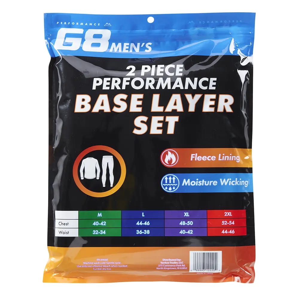 G8 Men's Performance Base Layer Set, 2 Piece