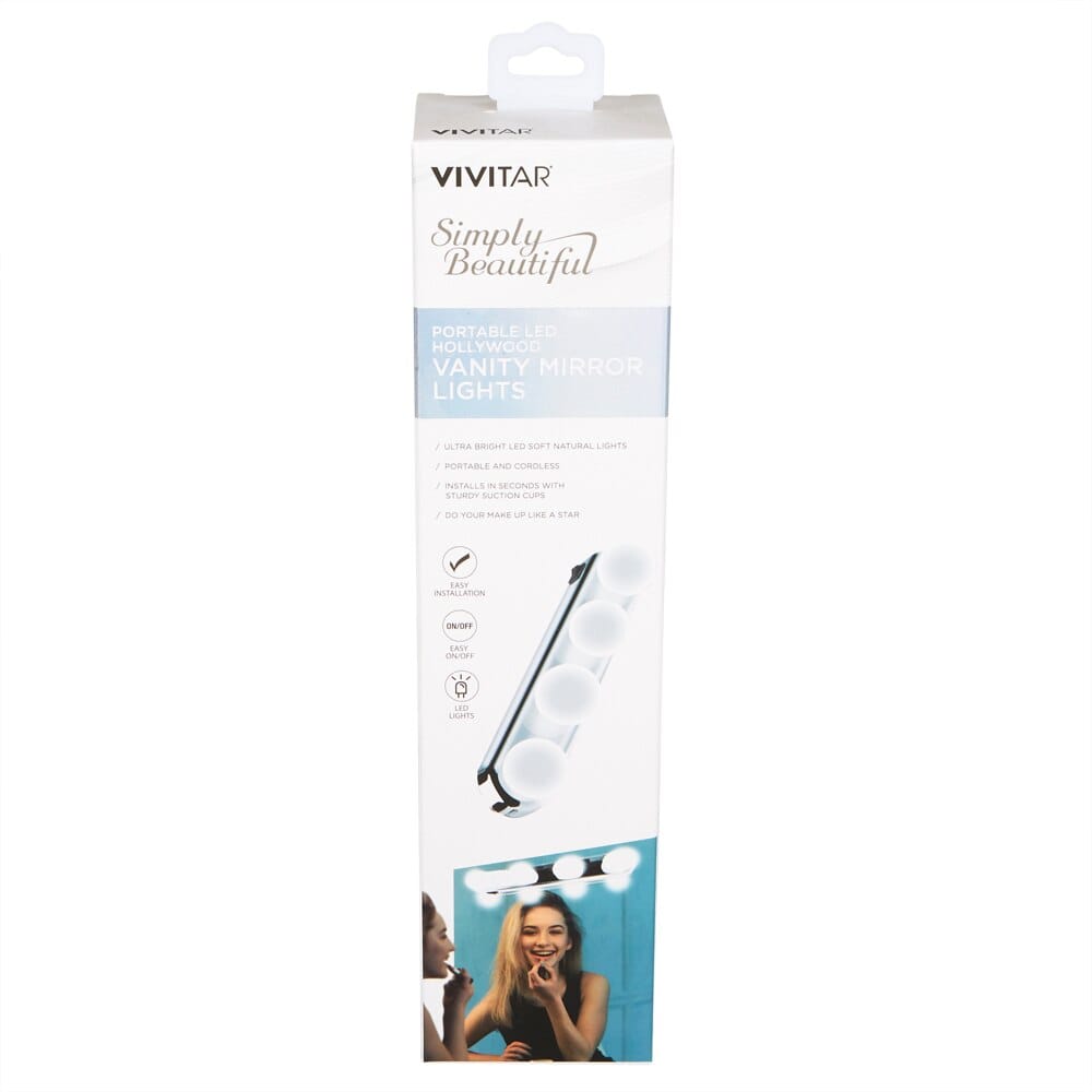 Vivitar Simply Beautiful Portable LED Hollywood Vanity Mirror Lights