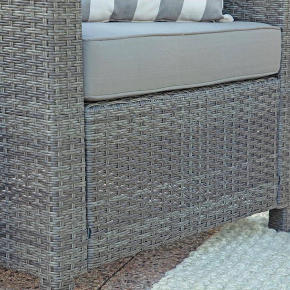 Resin Wicker 4-Piece Chat Set, Dark Gray/Gray