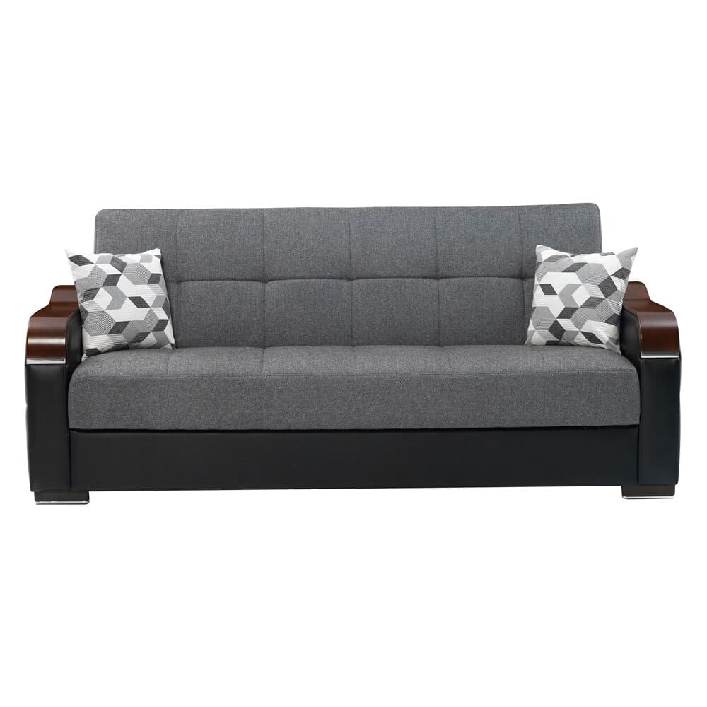 Melagio Carlton Sleeper Sofa with Storage, Gray