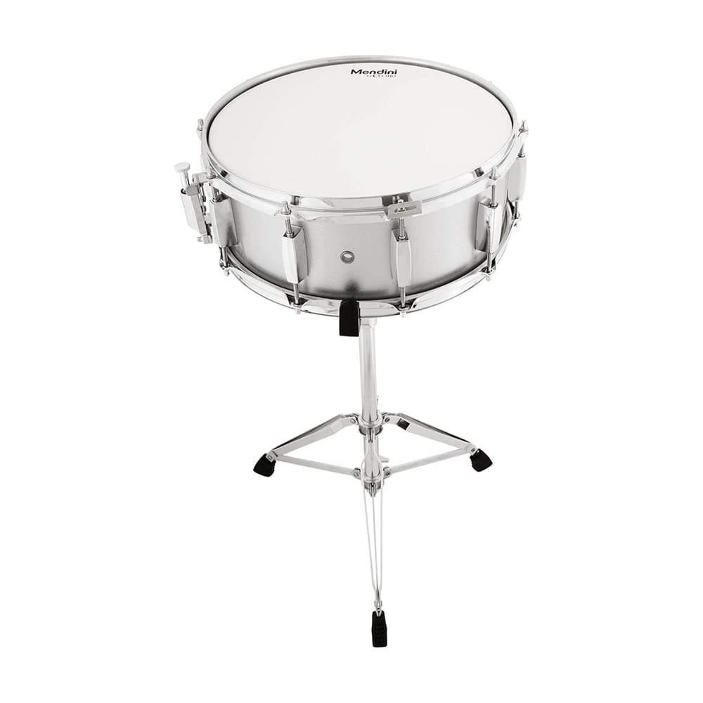 Mendini Student Snare Drum Set, Silver