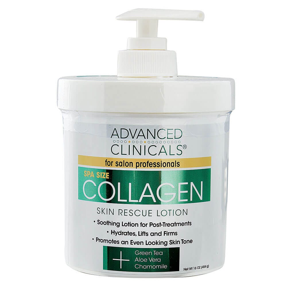 Advanced Clinicals Spa Size Collagen Skin Rescue Lotion, 16 oz
