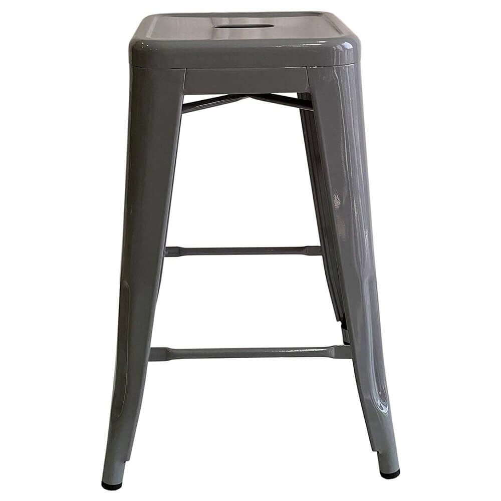 Kypton Industrial 29" Indoor/Outdoor Counter Stools, Set of 2, Gray